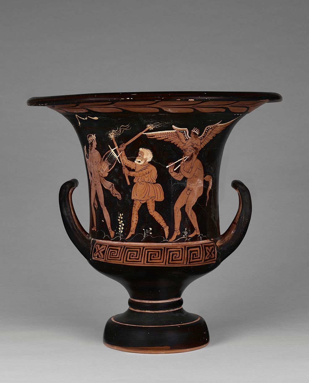 Proto-Paestan Red-Figure Calyx Krater by Painter of Louvre K 240
