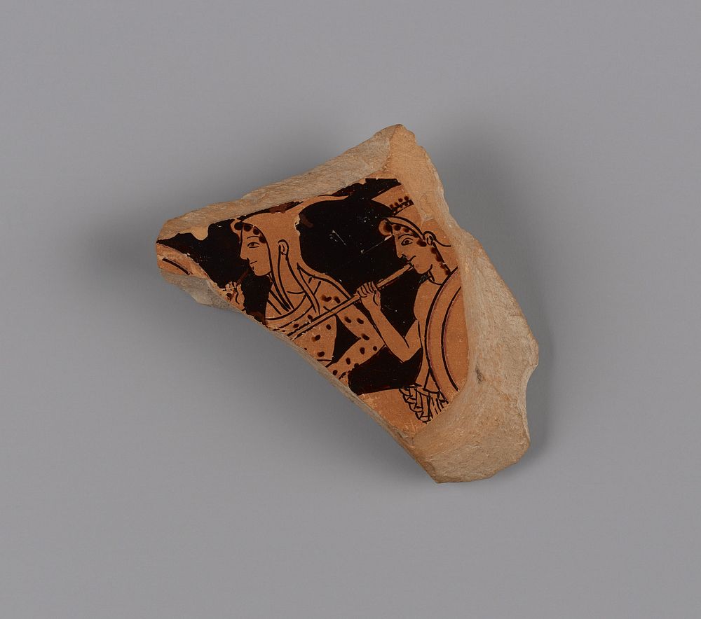 Red-Figure Volute Krater Fragment (part of 77.AE.11) by Kleophrades Painter
