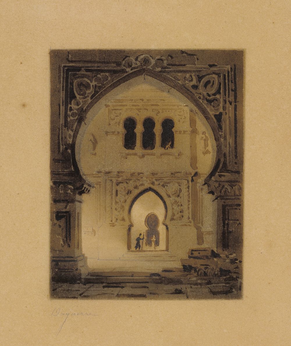 Moorish Arch by Louis Jacques Mandé Daguerre