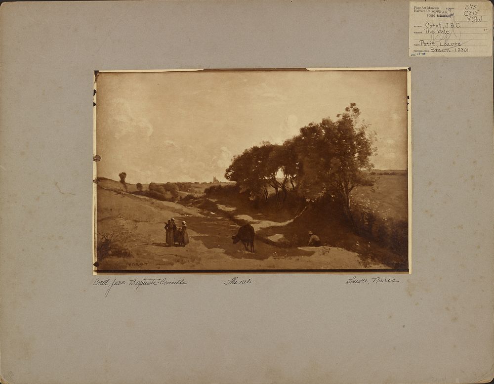 The Vale, by Corot by Adolphe Braun