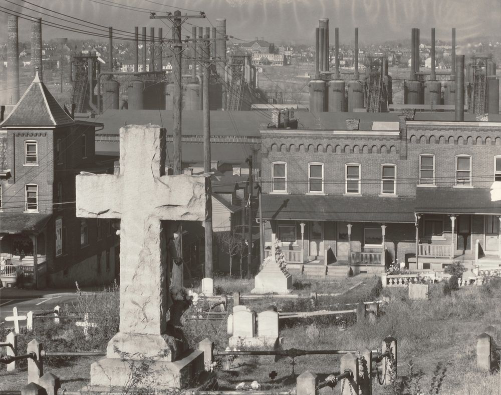 Graveyard, Houses and Steel Mill, Bethlehem, Pennsylvania by Walker Evans