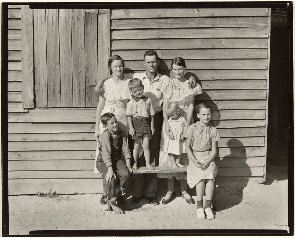Sharecropper's Family, Hale County, Alabama / Burroughs Family, Hale County, Alabama by Walker Evans