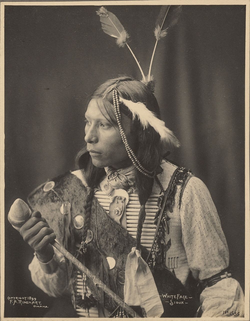 White Face, Sioux by Adolph F Muhr and Frank A Rinehart