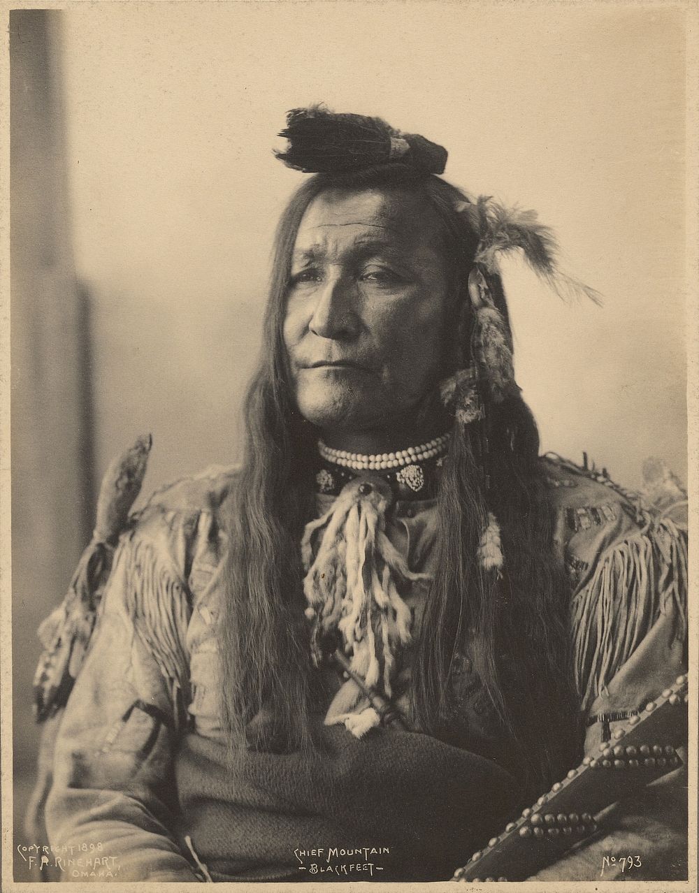 Chief Mountain, Blackfeet by Adolph F Muhr and Frank A Rinehart
