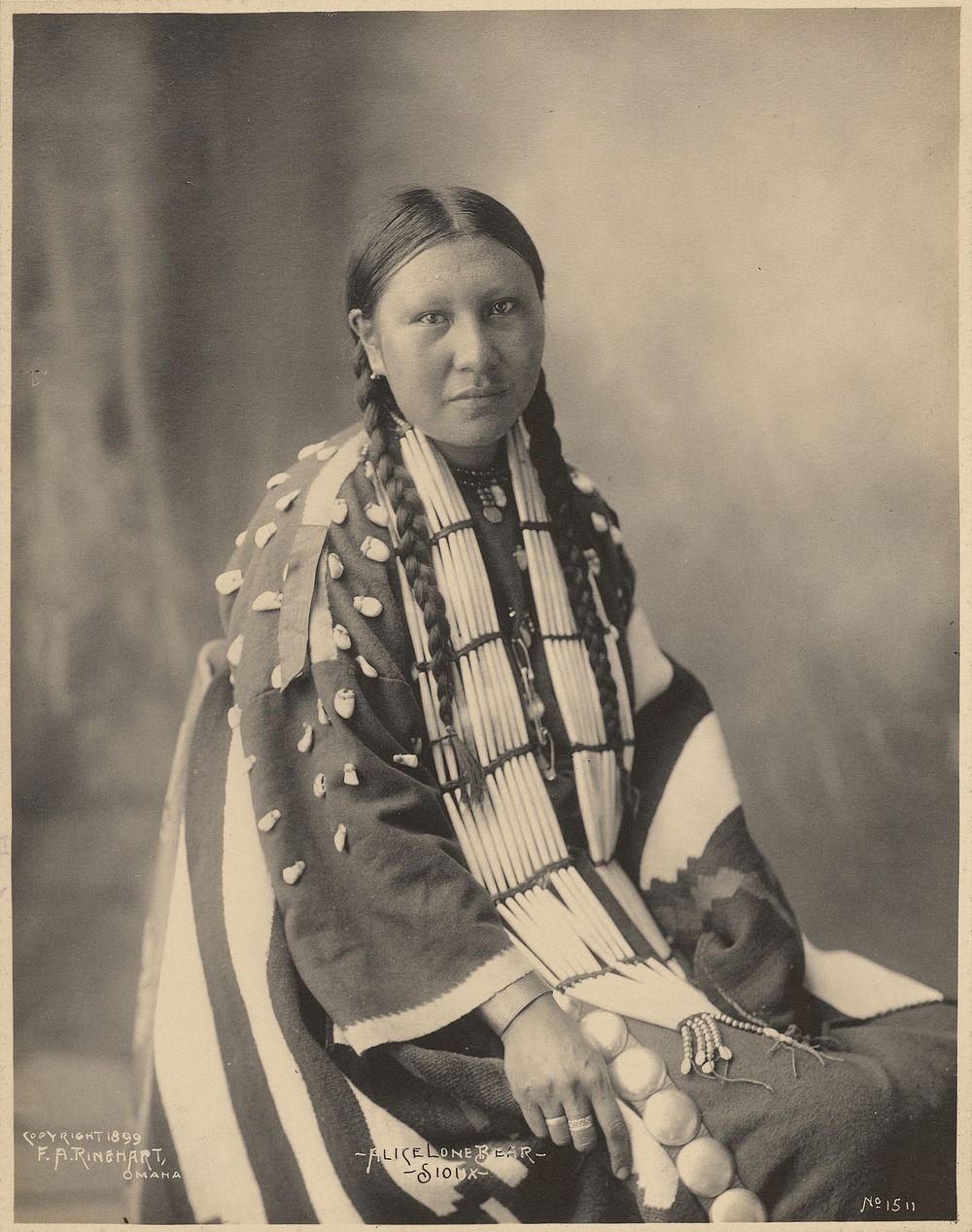 Alice Lone Bear, Sioux by Adolph F Muhr and Frank A Rinehart