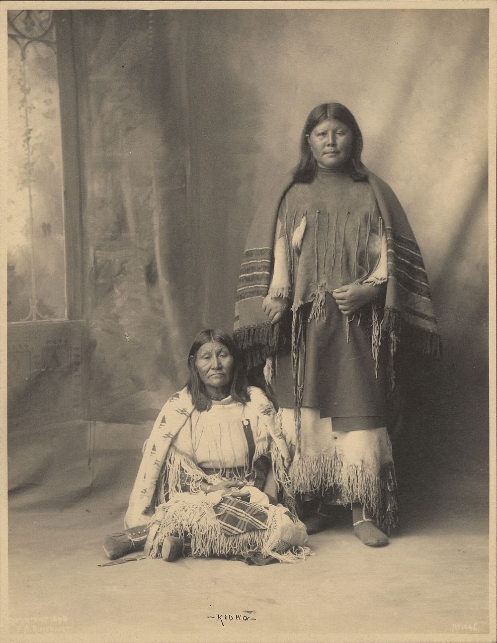 Kiowa [Two Women] by Adolph F Muhr and Frank A Rinehart