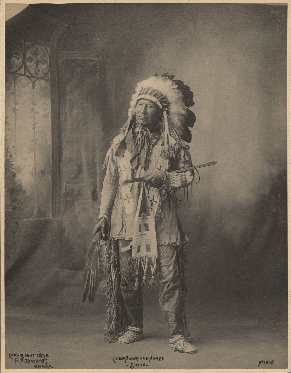 Chief American Horse, Sioux by Adolph F Muhr and Frank A Rinehart