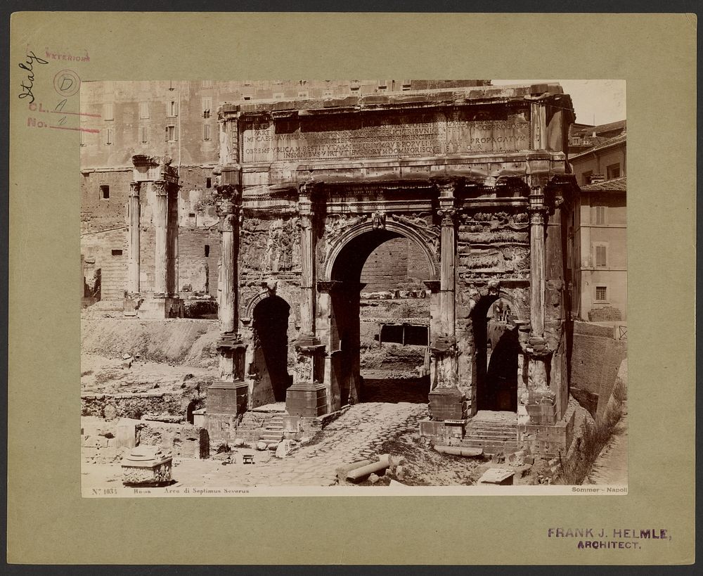 Rome, Arch of Septimus Severus by Giorgio Sommer