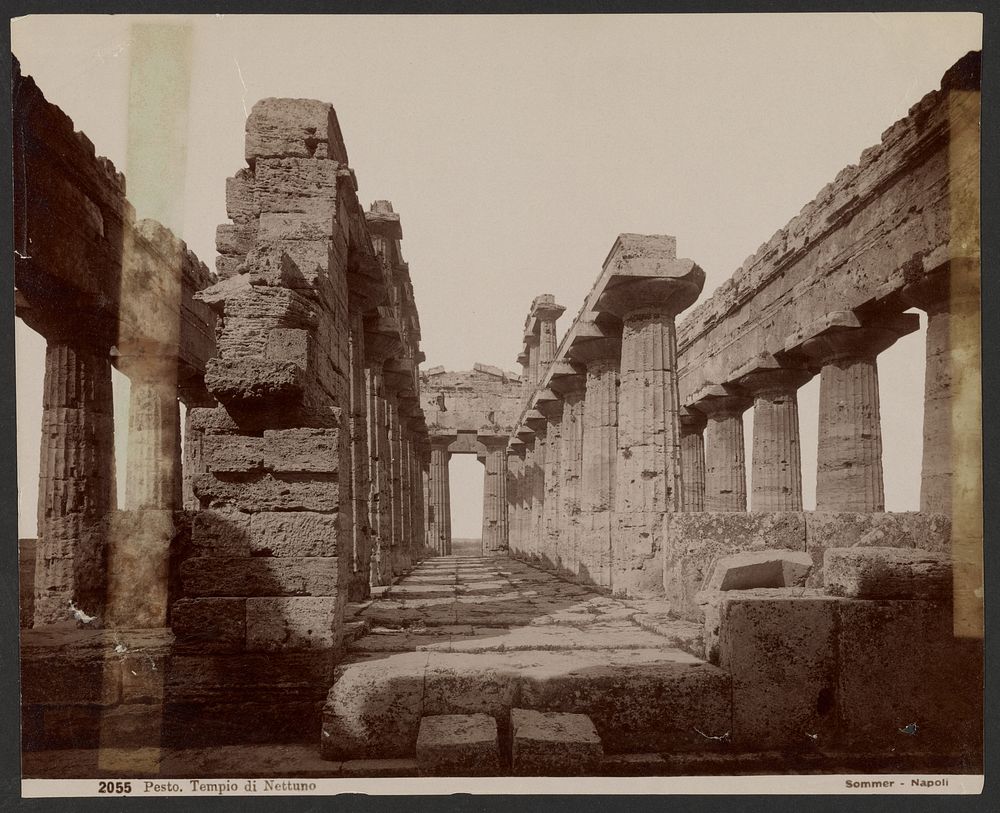 Temple of Neptune, Paestum by Giorgio Sommer