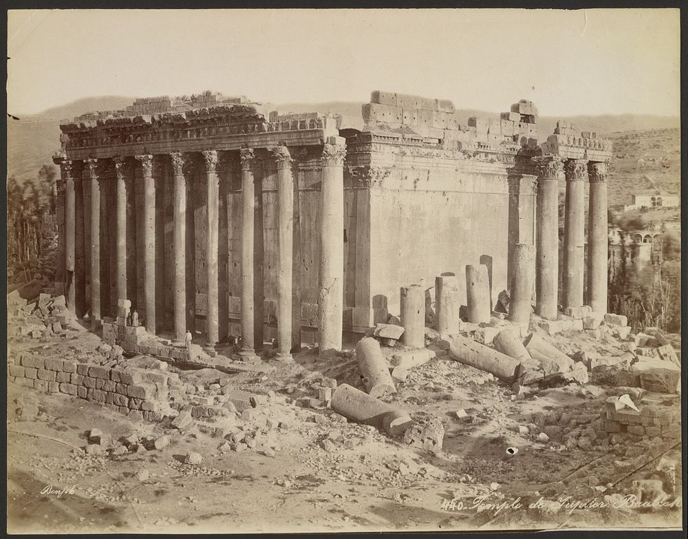 Temple du Jupiter, Baalbek by Félix Bonfils