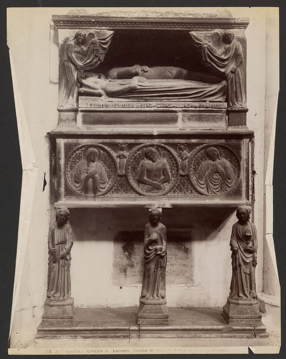 Napoli, Chiesa S. Lorenzo, Tomba di Robert di Artois e [Joanna of Anjou]-Durazzo