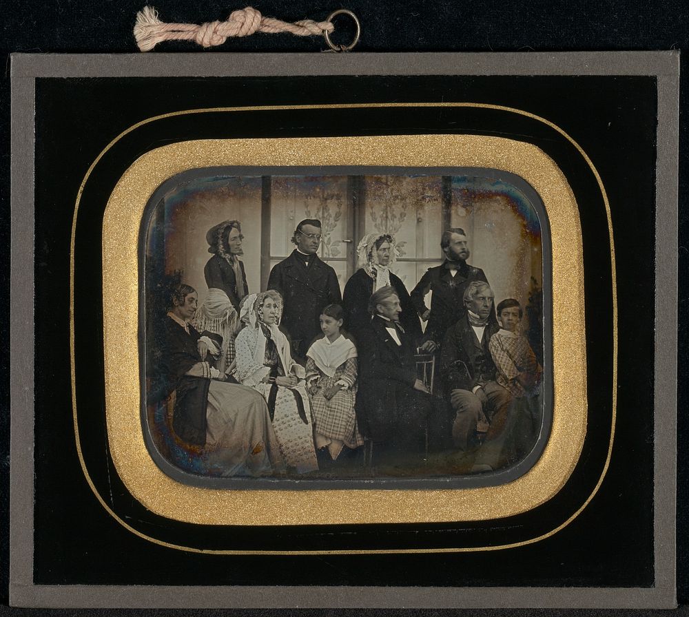 Group portrait of ten Eynard-Lullin family members and friends by Jean Gabriel Eynard