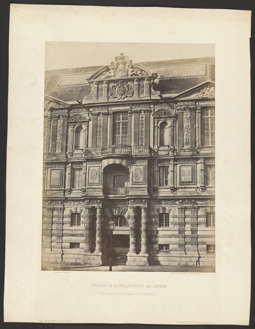 Pavillon de la Bibliotheque au Louvre by François Alphonse Fortier and Louis Désiré Blanquart Evrard