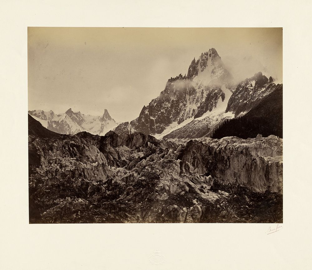 Vallée de Chamonix, Mer de Glace et aiguilles de Charmoz by Auguste Rosalie Bisson and Bisson Frères