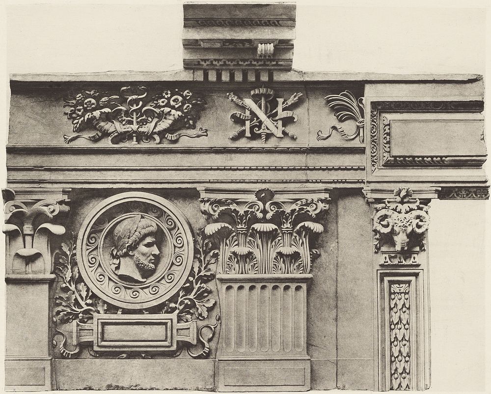 Tuileries - Aile Sud (Façade sur la Cour) by Édouard Baldus