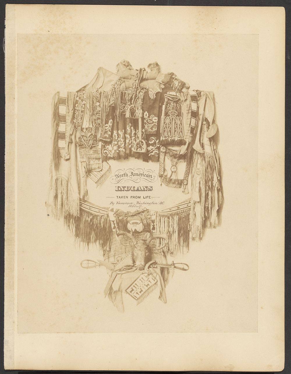 Title page for album "North American Indians" by Julian Vannerson