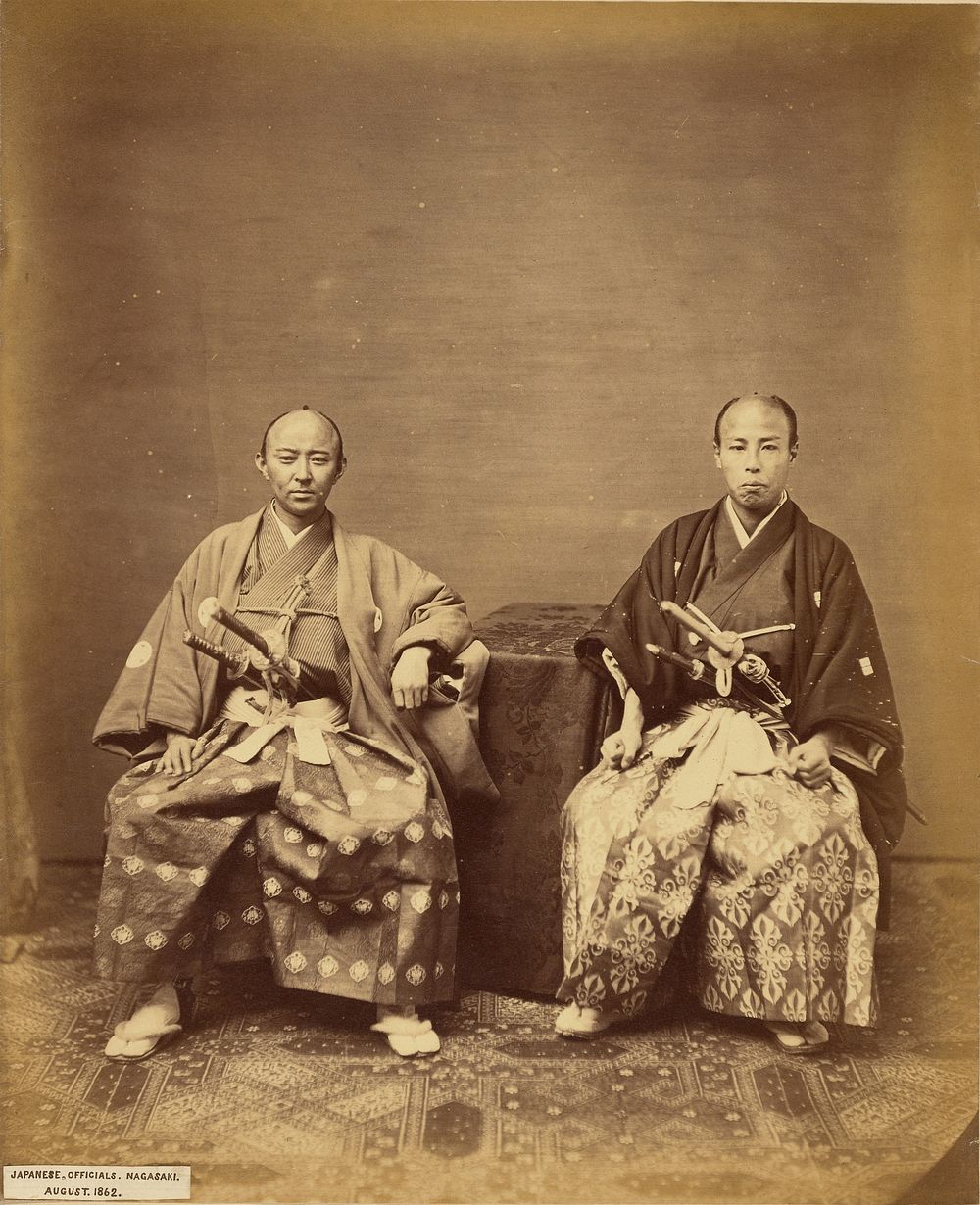 Japanese Officials, Nagasaki by Felice Beato