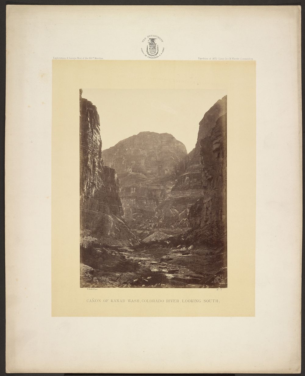 Cañon of Kanab Wash, Colorado River, Looking South by William H Bell