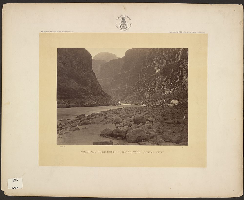 Colorado River, Mouth of Kanab Wash, Looking West by William H Bell