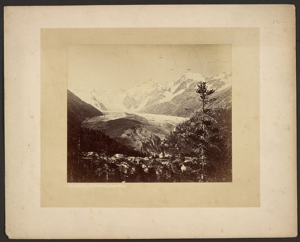 Glacier du Mortaratsch by Adolphe Braun