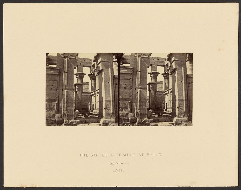 The Smaller Temple at Philae: Entrance by Francis Frith