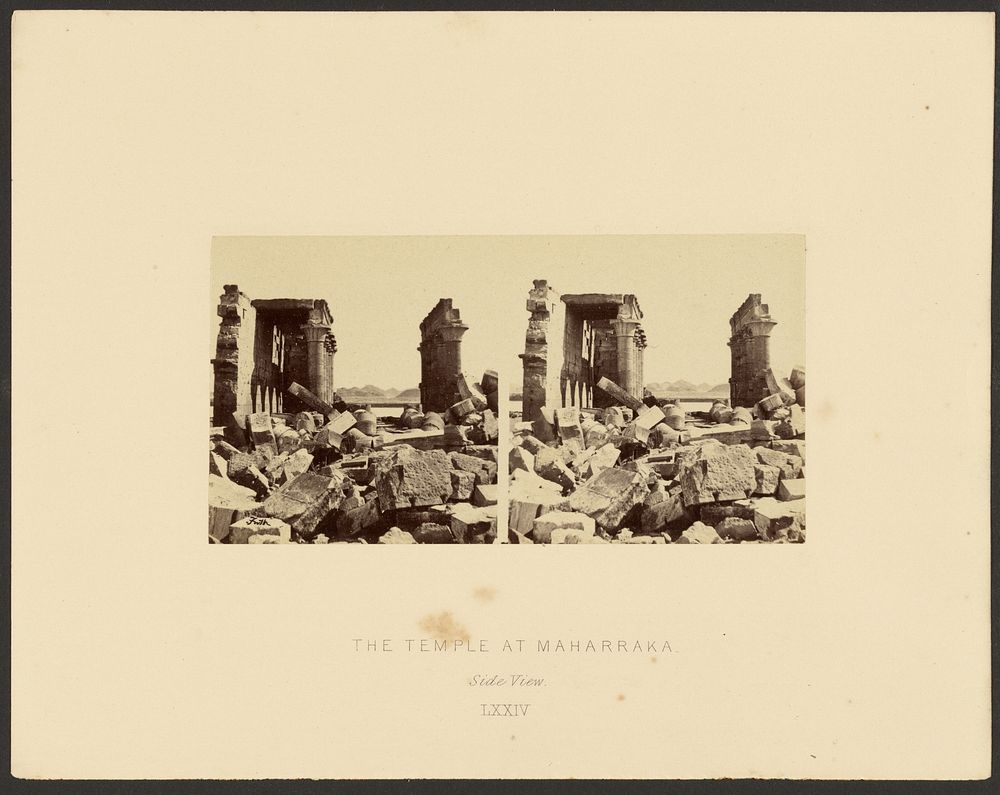 The Temple at Maharraka: Side View by Francis Frith