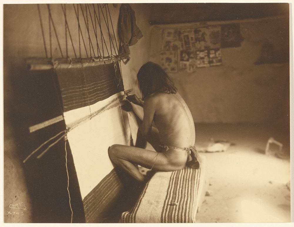 The Weaver - Hopi by Edward S Curtis