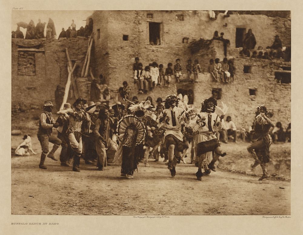 Buffalo Dance at Hano by Edward S Curtis
