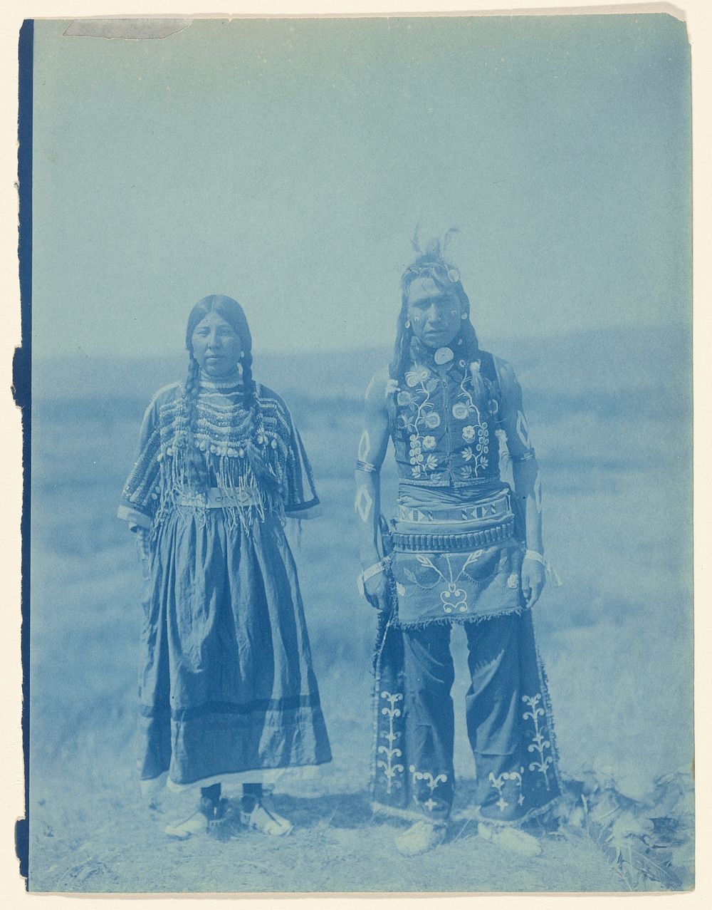 Piegan Man and Woman by Edward S Curtis