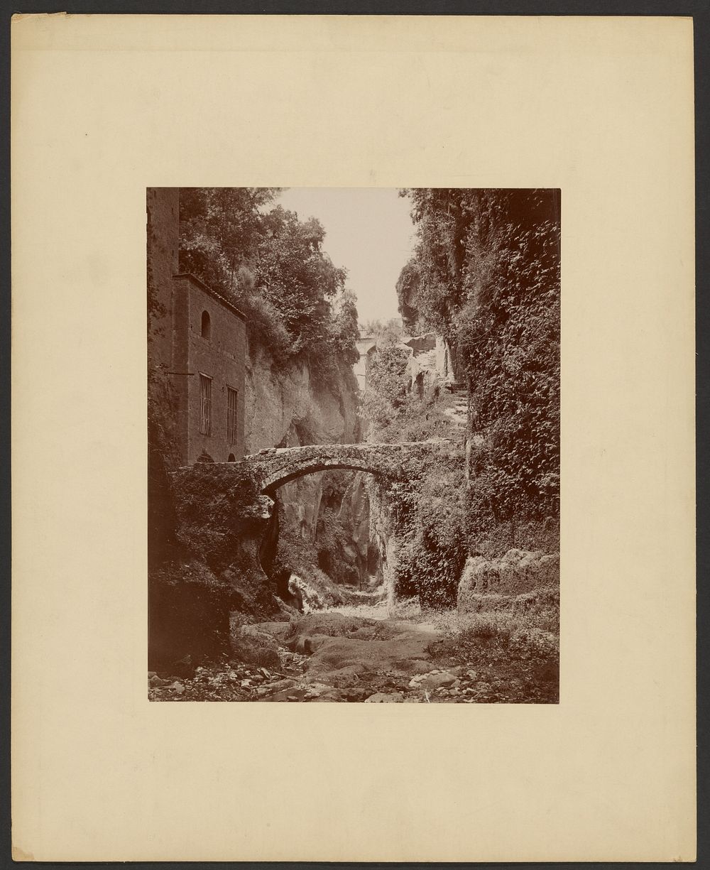 View of an antique bridge in Italy by Gaetano Pedo