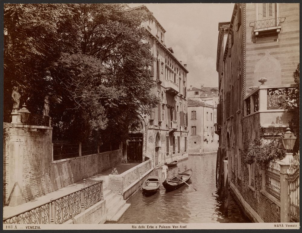 Rio delle Erbe and Palazzo Van-Axel by Carlo Naya