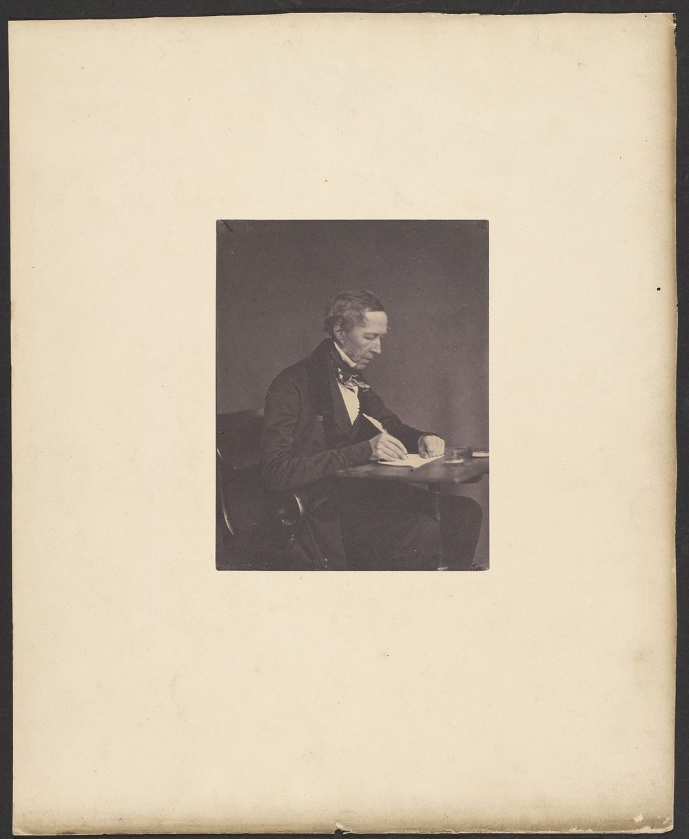 Portrait of a man writing by James G Tunny