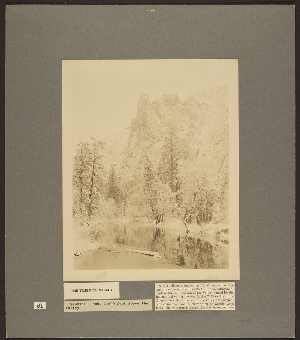 Yosemite Valley: Sentinel Rock by Julius T Boysen