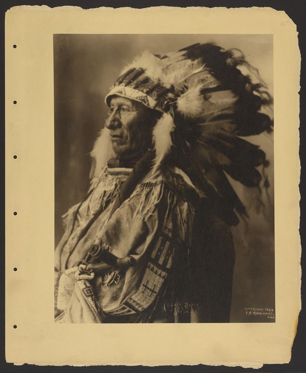 Black Bear, Sioux by Adolph F Muhr and Frank A Rinehart