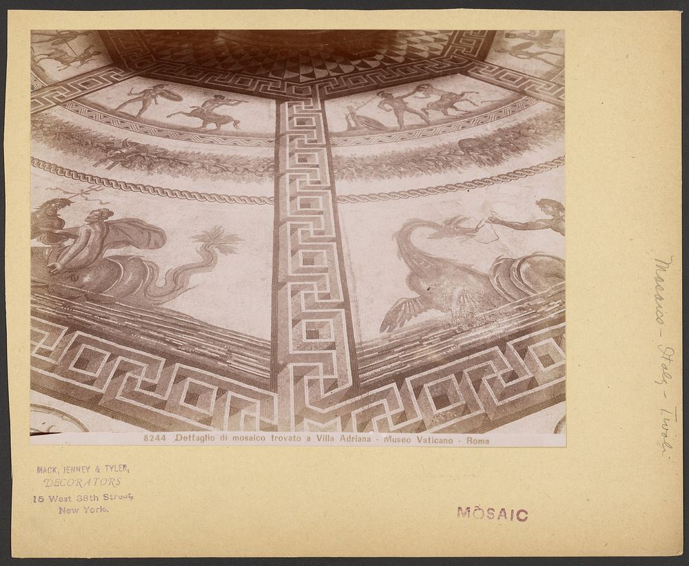 Dettaglio di mosaico trovato a Villa Adriana - Museo Vaticano - Roma