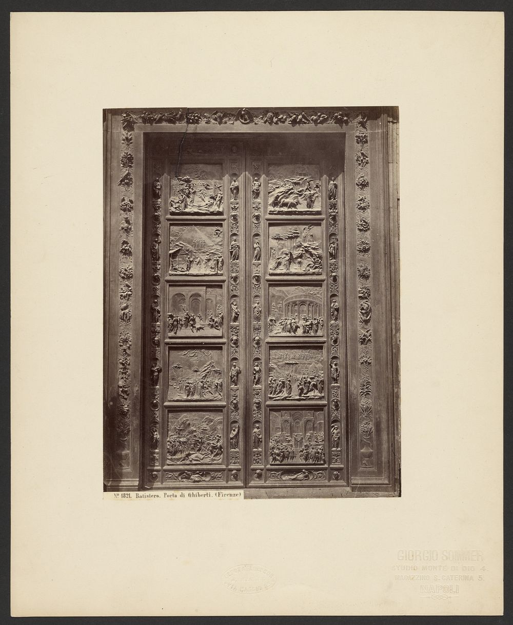 Baptistery Doors by Ghiberti, Florence by Giorgio Sommer