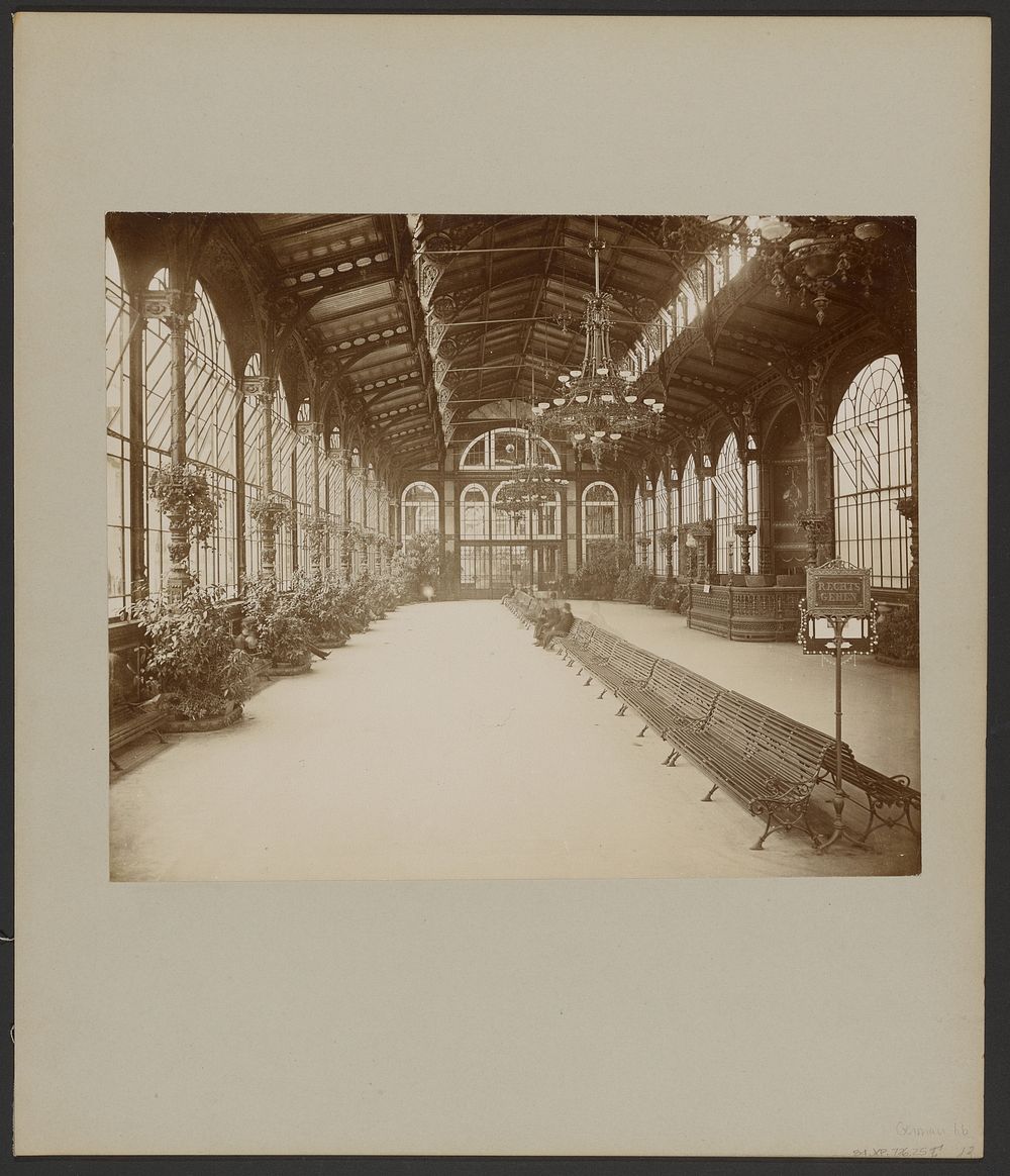 Interior of long, window lined building
