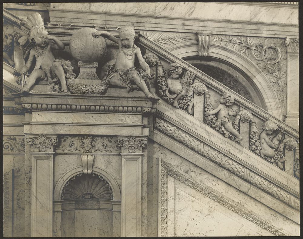Architectural detail, Library of Congress by Levin C Hardy