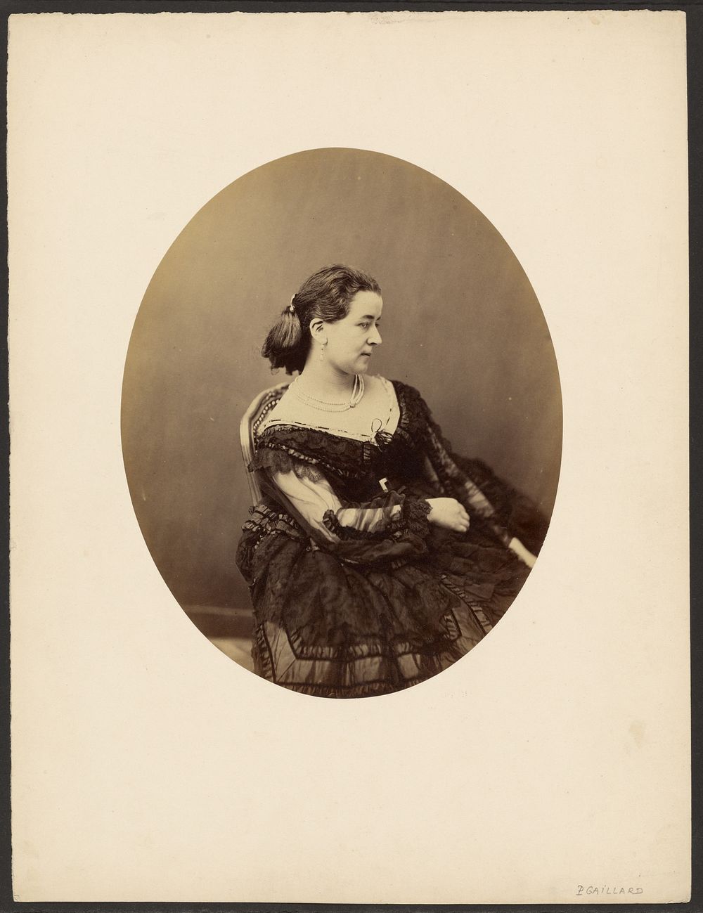 Woman seated in profile by Paul De Gaillard