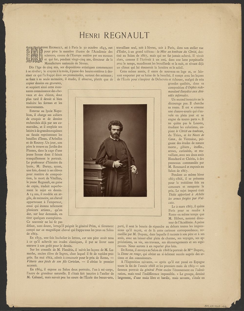 Portrait of Henri Regnault