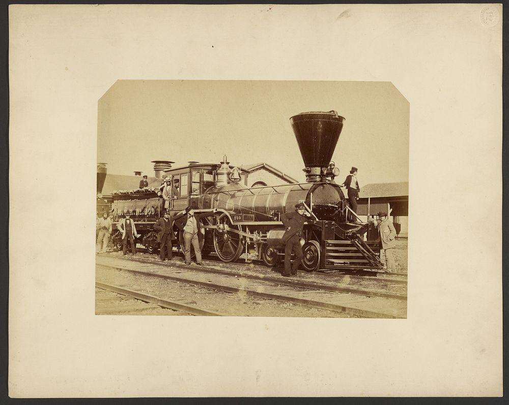 Grand Trunk Railway 4-4-0 locomotive, no. 209, "Trevithick" by William Notman and Son