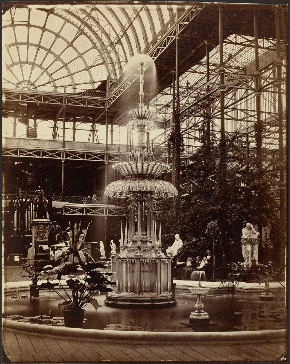 Crystal Palace, Fountain by Philip H Delamotte