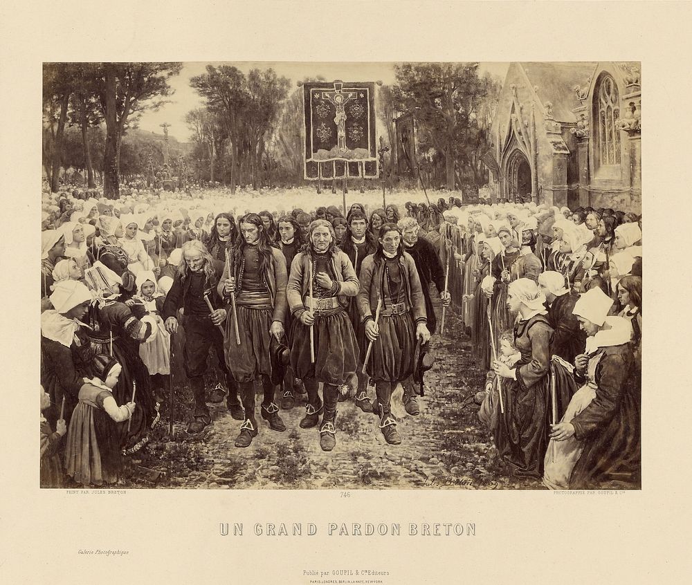 "Un Grand Pardon Breton" by Jules Breton by Goupil and Cie