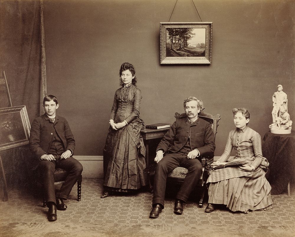 Henry Hamilton Bennett with his Family: Ashley, Harriet and Nellie by Henry Hamilton Bennett