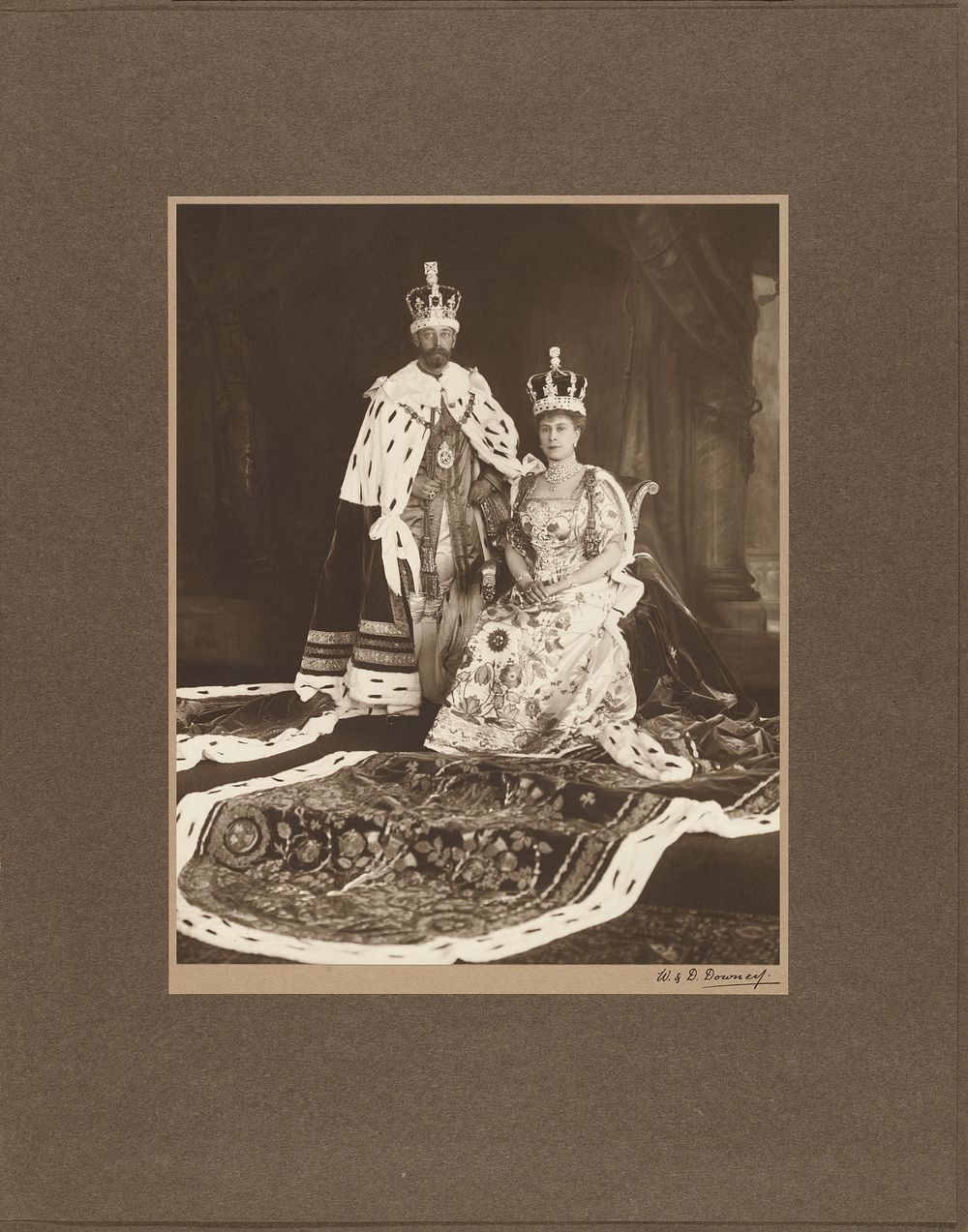 Coronation of King George V and Queen Mary by William Downey