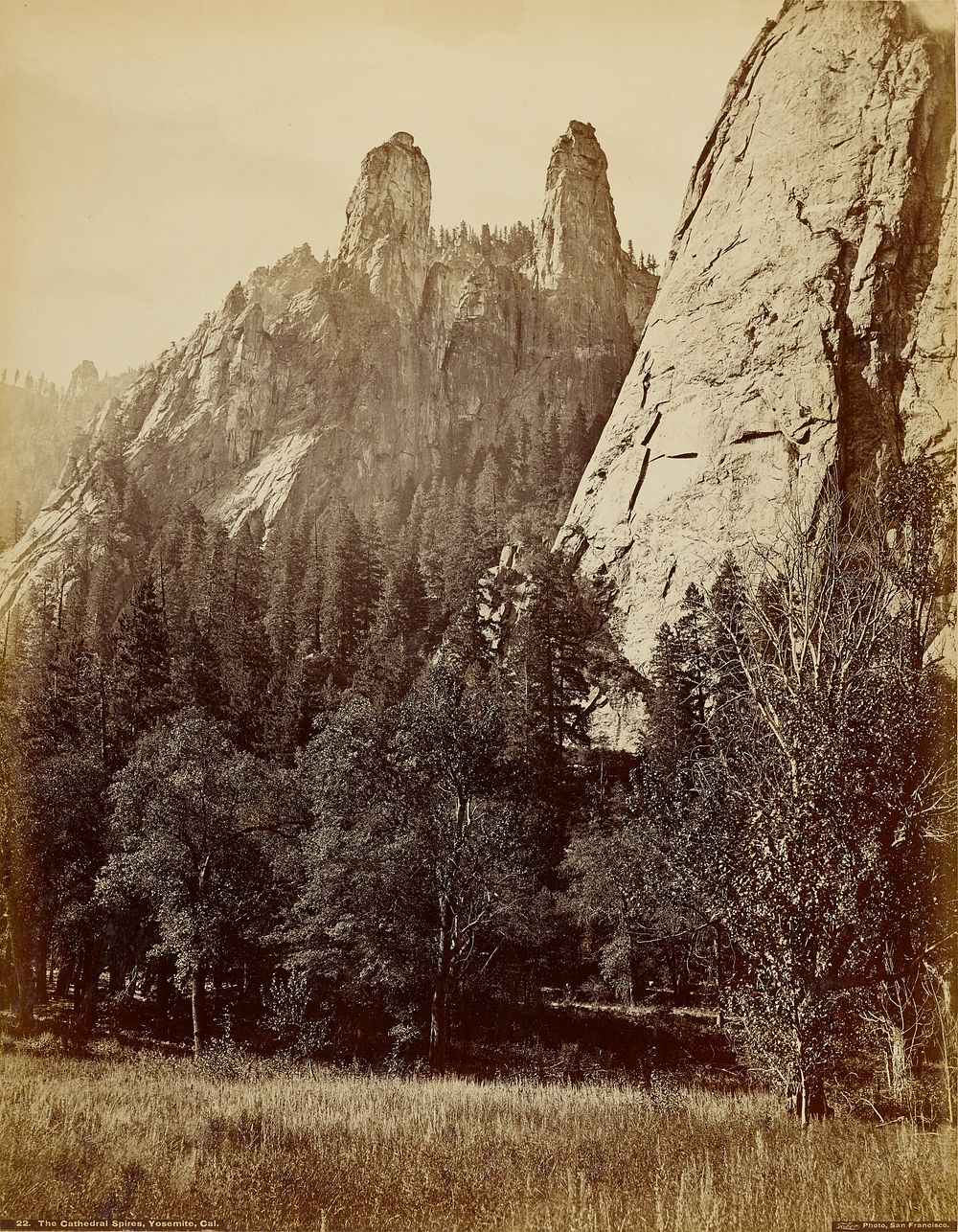 The Cathedral Spires, Yosemite, Cal. by Carleton Watkins