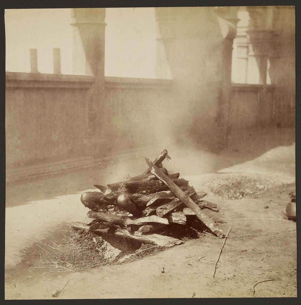 Burning Ghat, Calcutta by Samuel Bourne