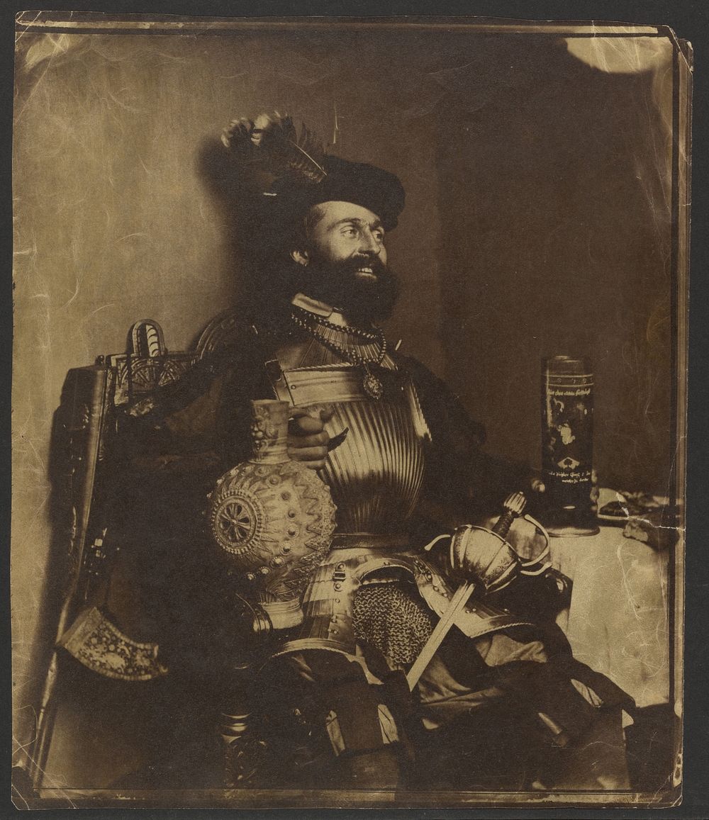 Seated Bearded Gentleman in Sixteenth-Century Armour by William Lake Price