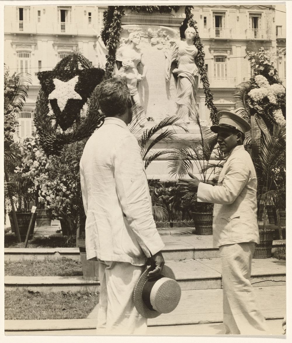 Wreathlaying, Havana / Wreathlaying, Hotel Inglaterra in Background / Wreathlaying at the José Martí Statue, Havana by…