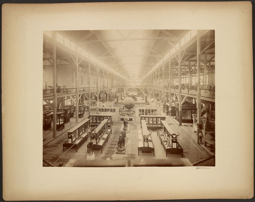 Interior of exhibition hall by Browning